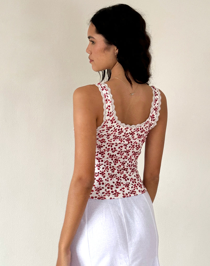 Image of Carillo Top in Sommer-Erdbeere Off White
