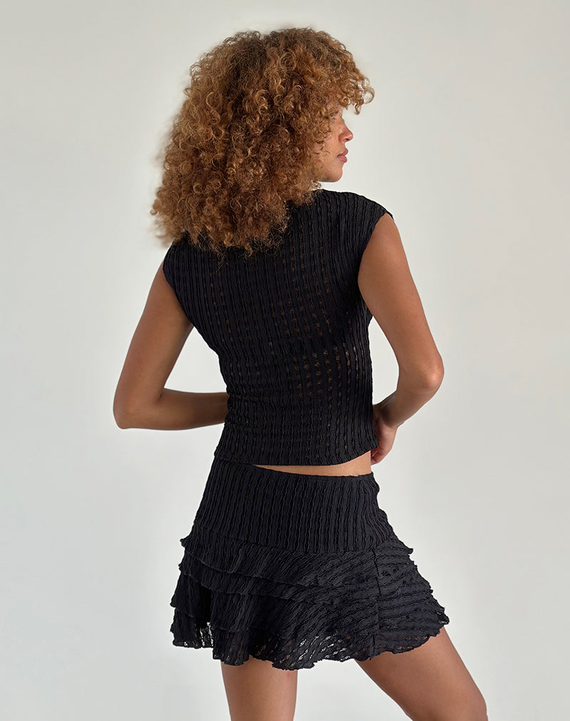 Bild von Carlota Minirock in Crinkle Jet Schwarz