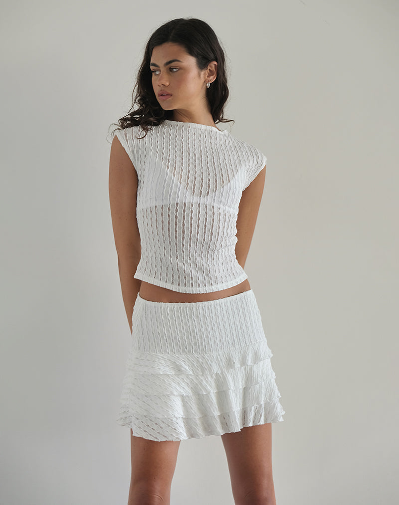 Abbildung des Carlota Minirock in Crinkle White