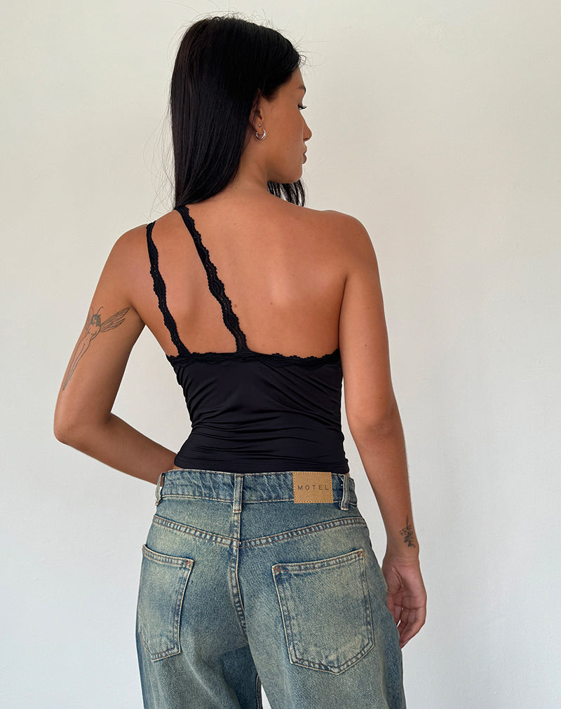 Bild von Carolina One Shoulder Top in Schwarz