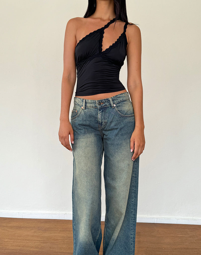Bild von Carolina One Shoulder Top in Schwarz