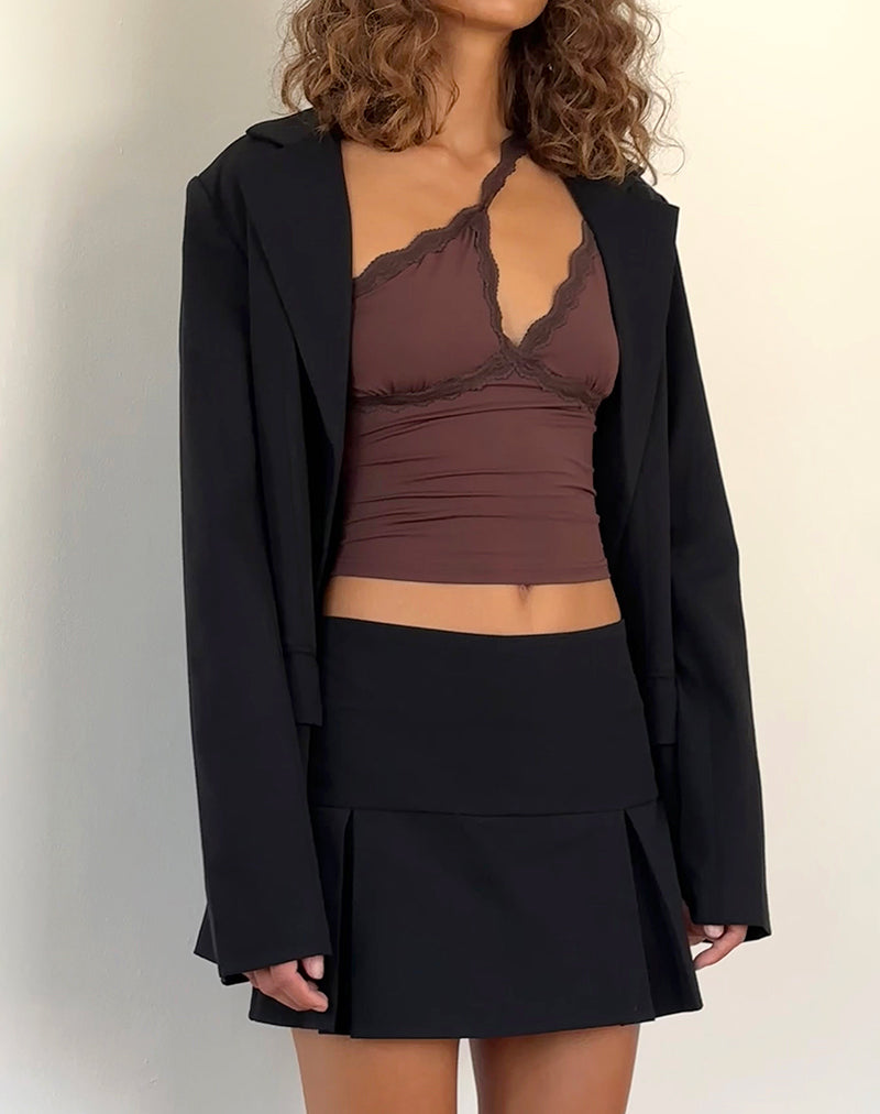 Bild von Carolina One Shoulder Top in Mocca