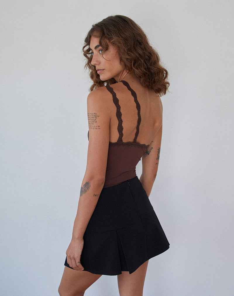 Bild von Carolina One Shoulder Top in Mocca