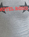 Grau meliert mit Motel Rodeo Grafik