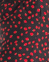 Erdbeere Polka Schwarz