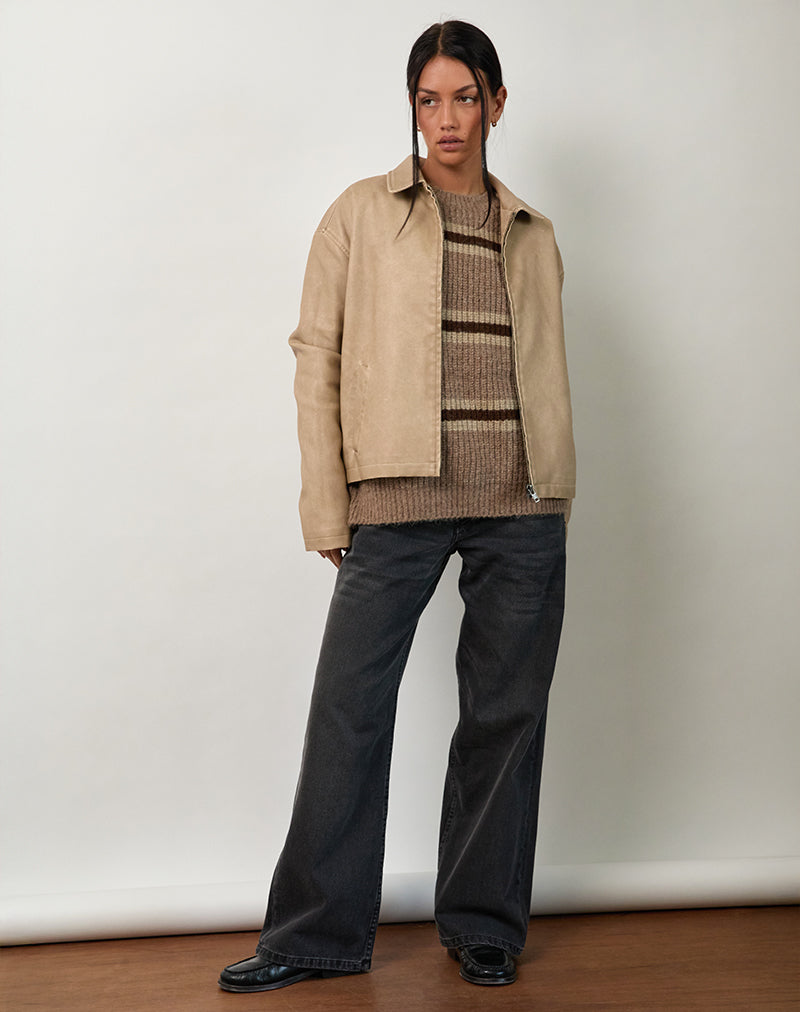 Bild von Catalin Jacke In Worn PU Sand