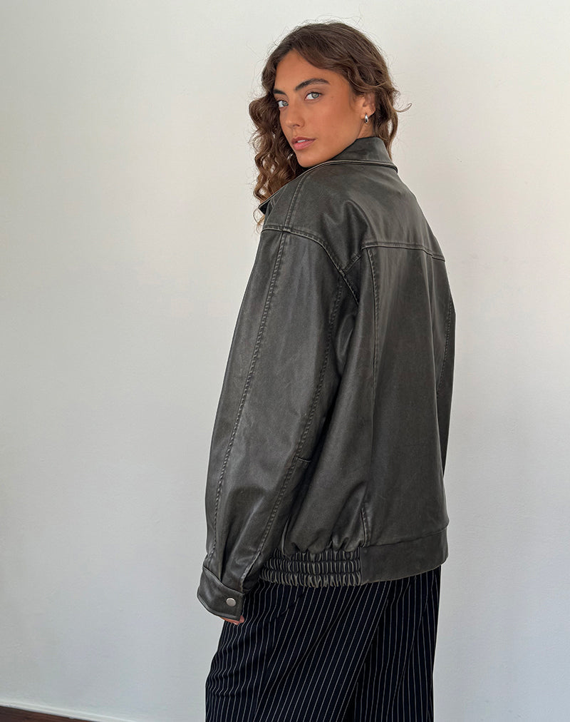 Bild von Cavita Distressed Jacke in PU Olive