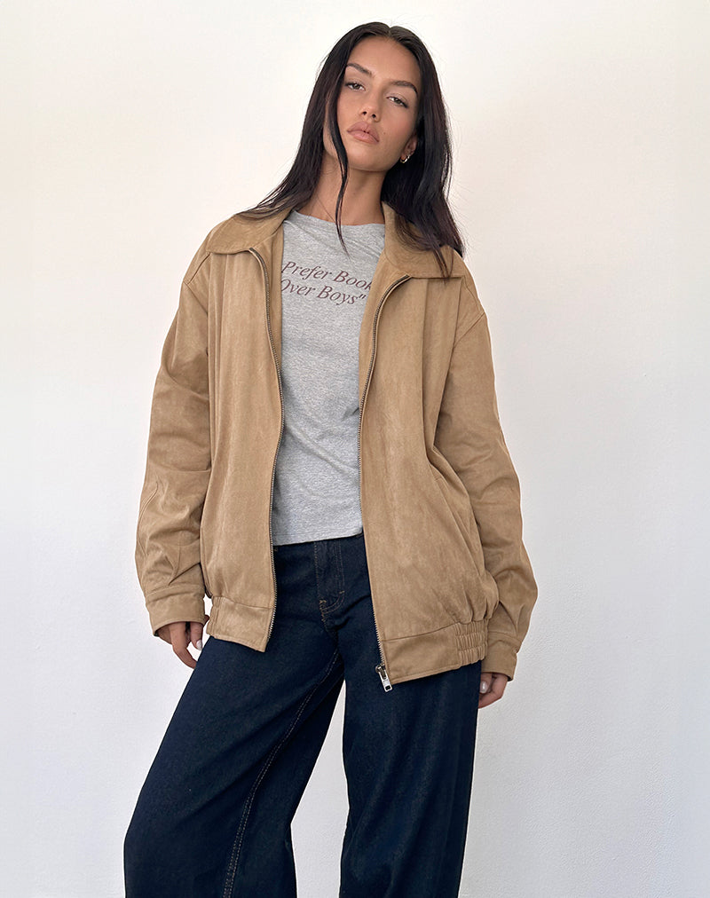 Image of Cavita Jacke aus Kunstleder Tan