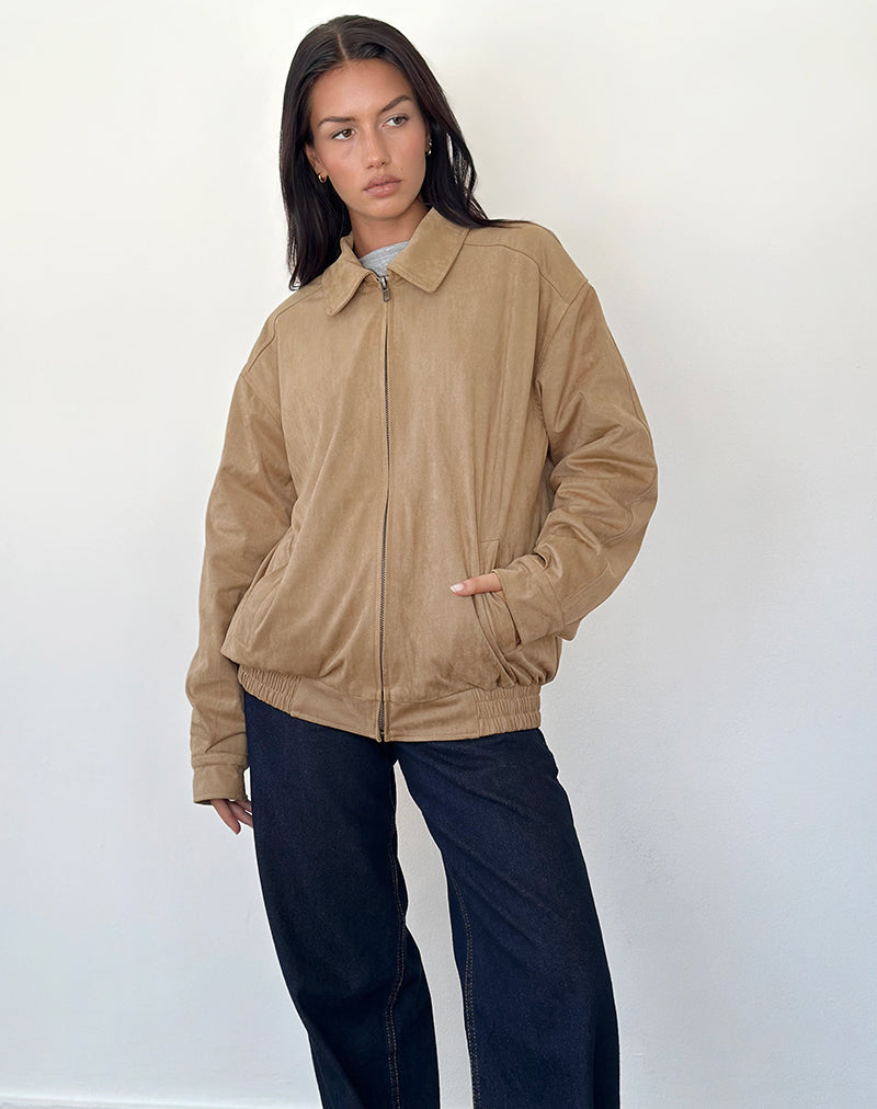Image of Cavita Jacke aus Kunstleder Tan
