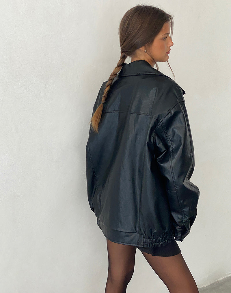 Cavita Jacke in PU Schwarz