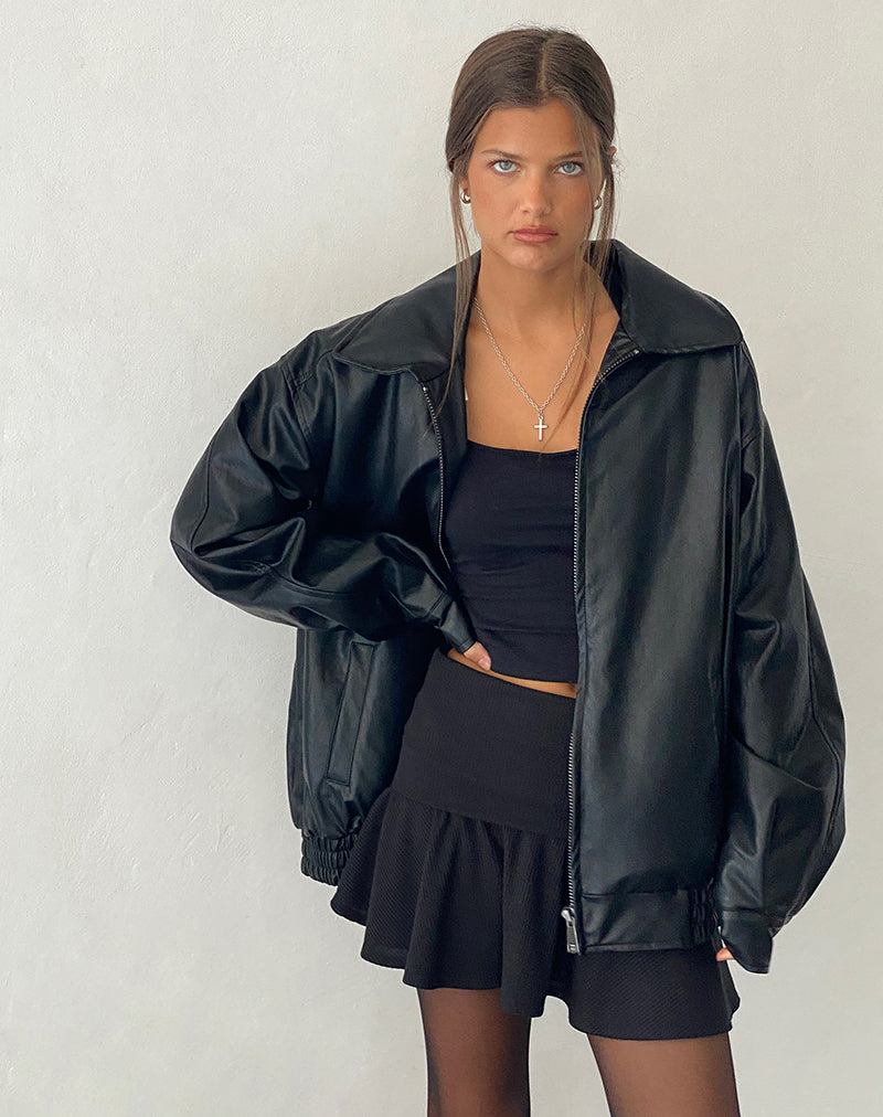 Cavita Jacke in PU Schwarz
