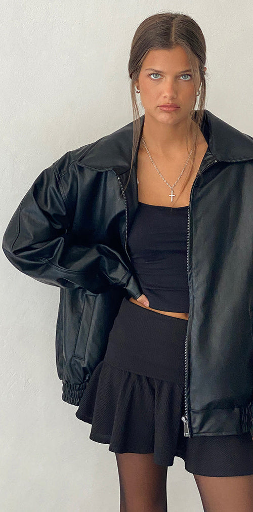 Image of Cavita Jacke aus PU Schwarz