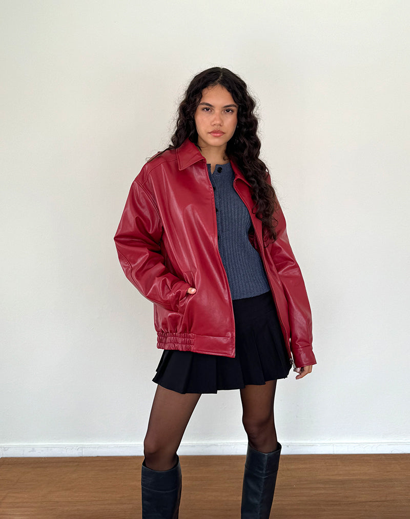 Cavita PU Jacke in Blutrot