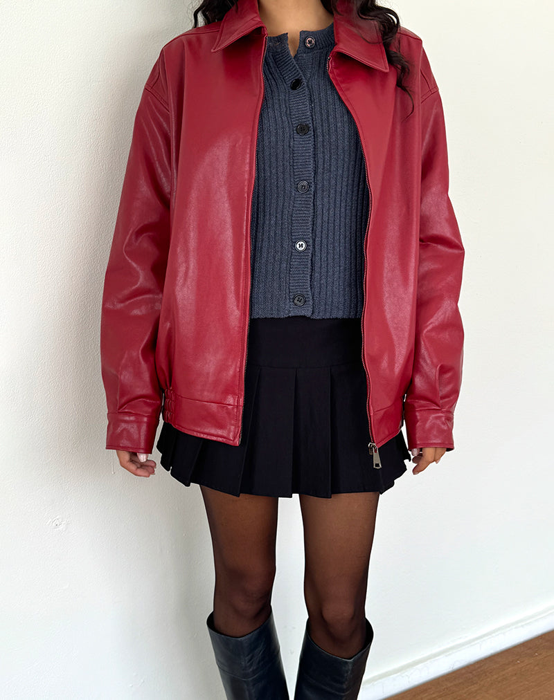 Cavita PU Jacke in Blutrot