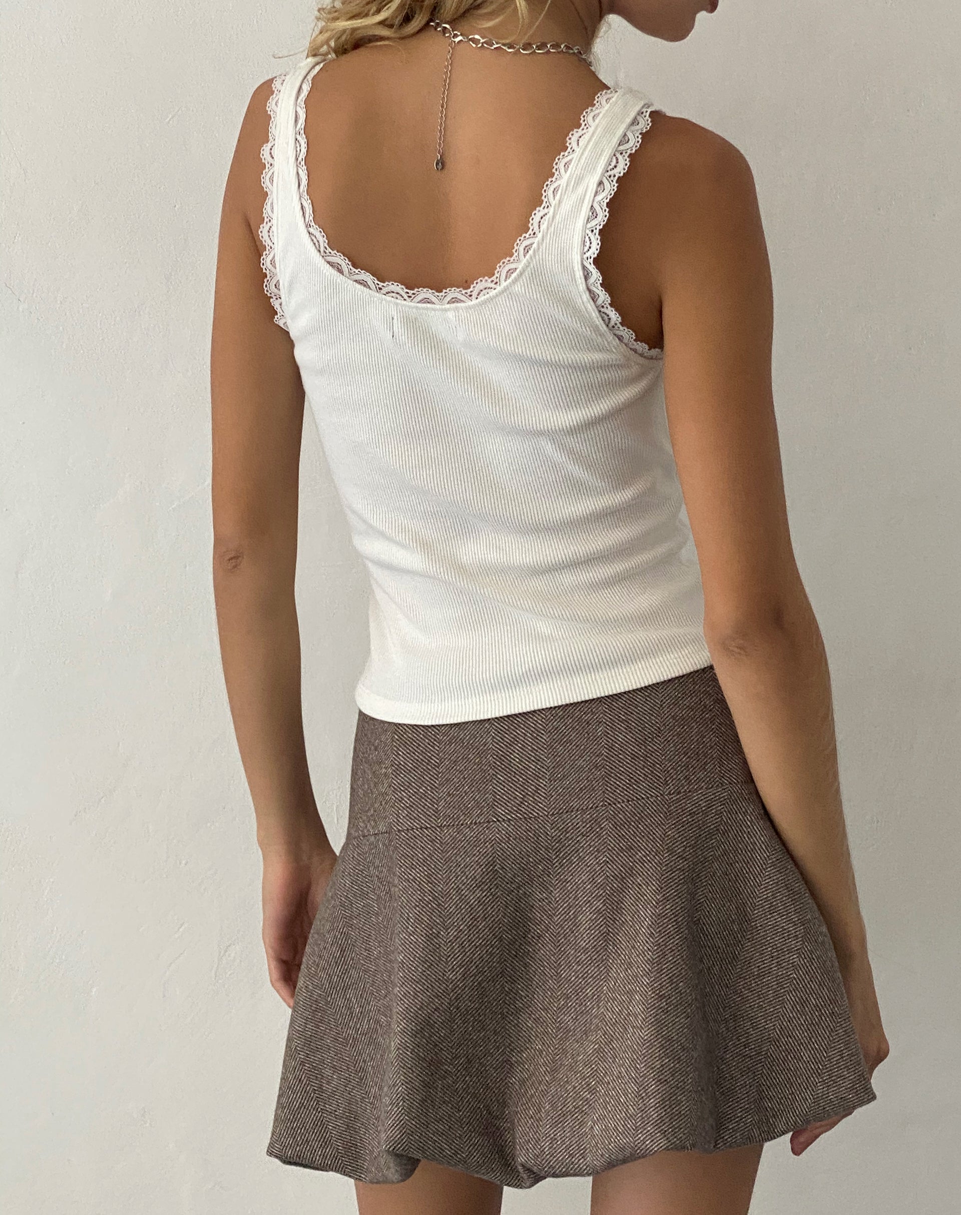 Image of Celina Puffball Mini Rock in Dunkelbraun Tailoring
