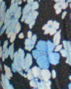 Pastellblau geblümt