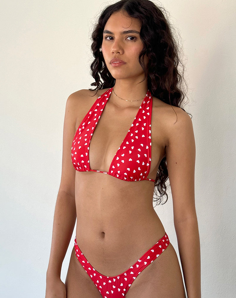 Bild von Cerry Bikinioberteil in Rot Weiß Herz