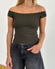 Bild von Chacha Top in Olive Rib Lace