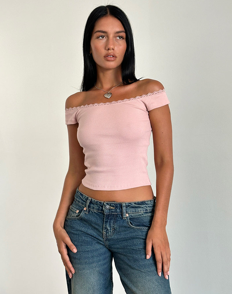 Bild von Chacha Top in Rippspitze Pink Lady