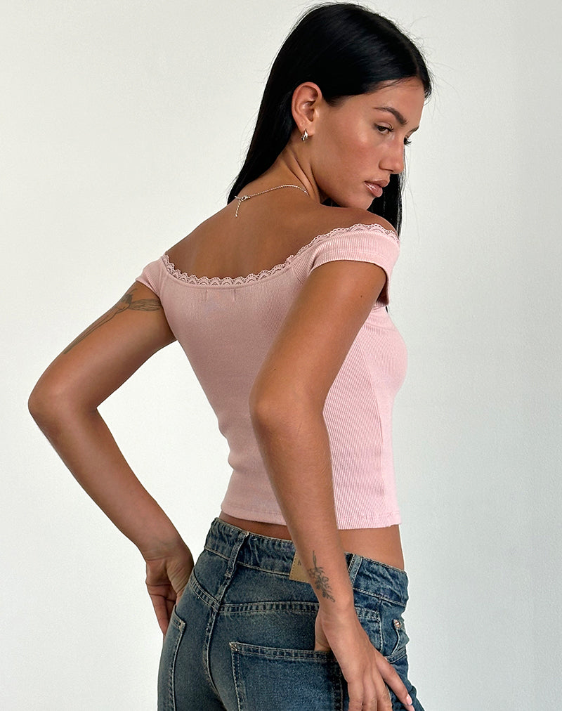 Bild von Chacha Top in Rippspitze Pink Lady