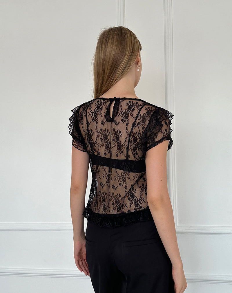 Image of Champel Top aus Wildrose Spitze Schwarz