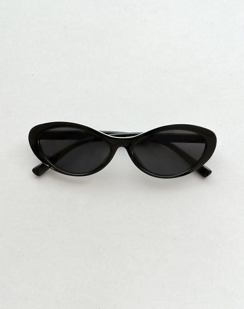 Chapini Ovale Sonnenbrille in Schwarz