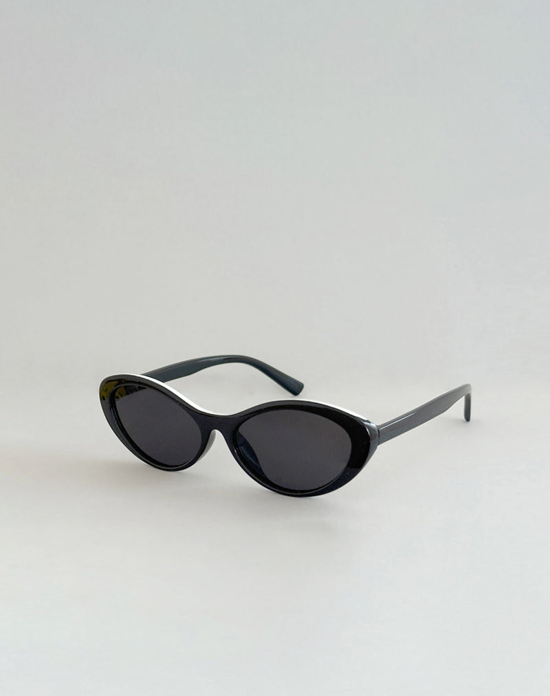Image of Chapini Oval Sonnenbrille in Schwarz