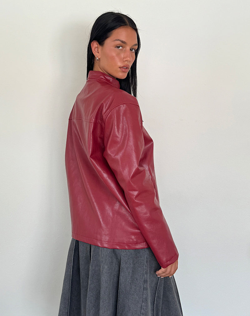 Bild von Charlize Moto Jacke in PU Rot