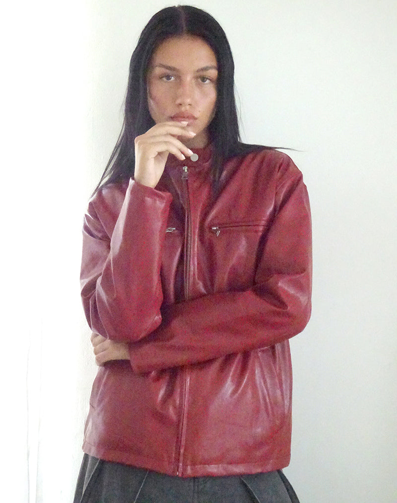 Bild von Charlize Moto Jacke in PU Rot