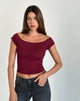 Image of Charya Schulterfreies Top in Burgundy
