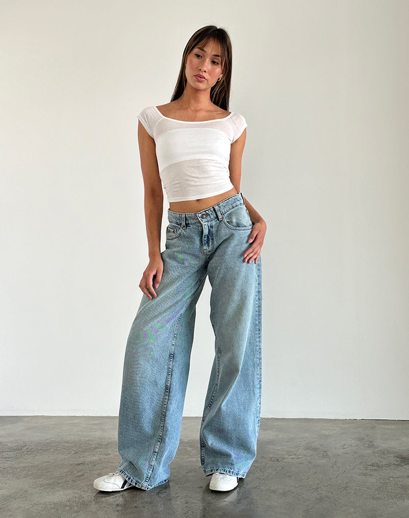 Charya Schulterfreies Oberteil in Off White