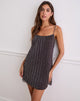 Image of Cheria Minikleid aus schimmerndem Plissee Braun