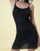 Image of Chiara Gestricktes Midikleid in Schwarz