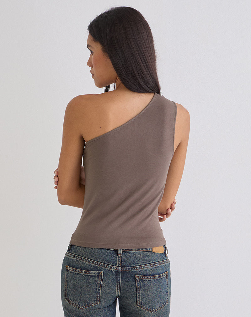 Bild des Chivago Cross Lace Up Top in Coffee Quartz