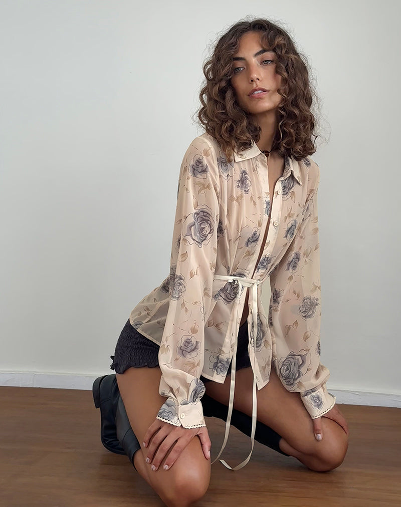 Image of Christabel Hemd in Wildrose Blau