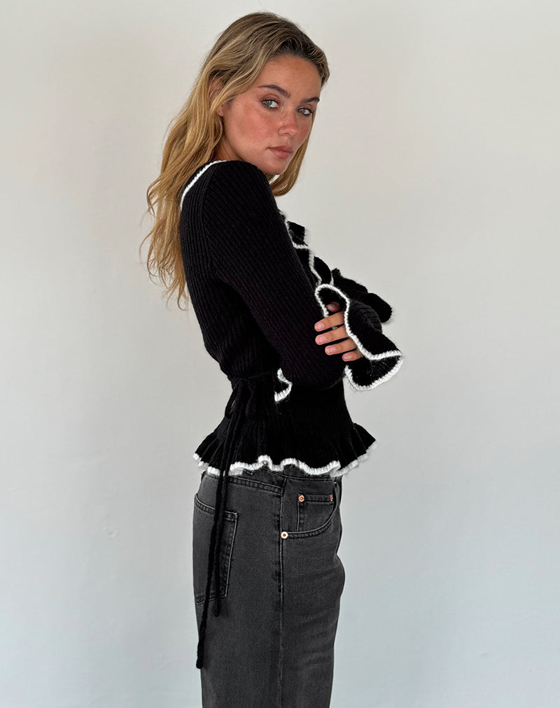 Christella Top in Schwarz