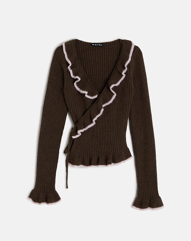 Image of Christella Top in Zartbitterschokolade mit Rosa