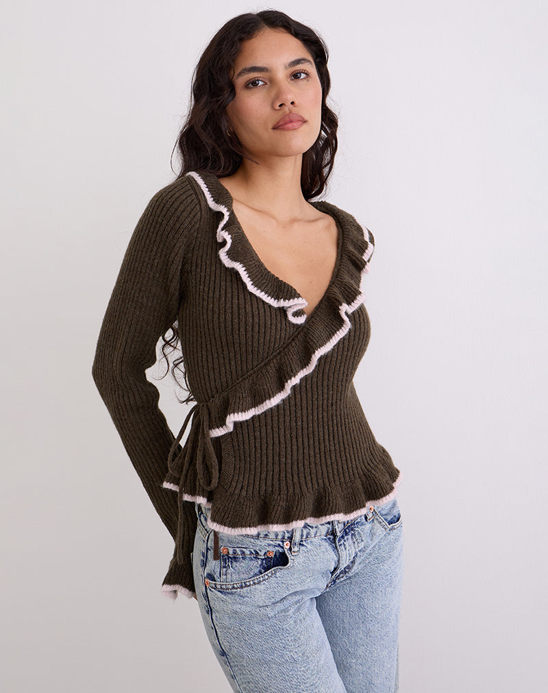 Image of Christella Top in Zartbitterschokolade mit Rosa