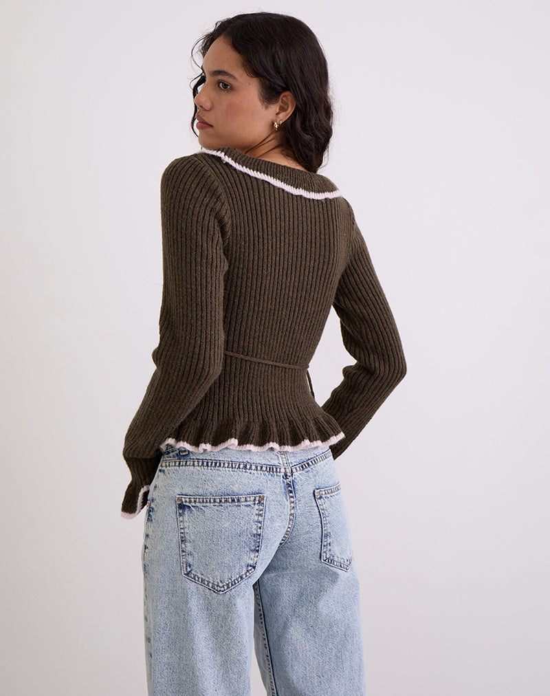 Image of Christella Top in Zartbitterschokolade mit Rosa
