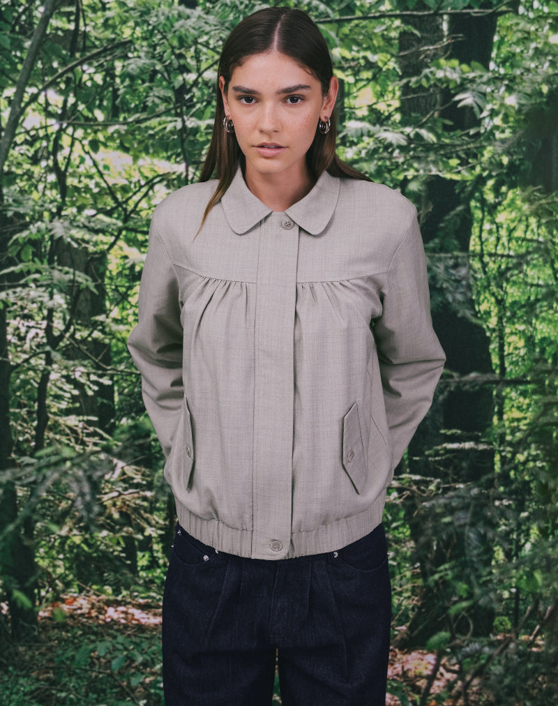 Cindari Jacke mit Kragen in Grau