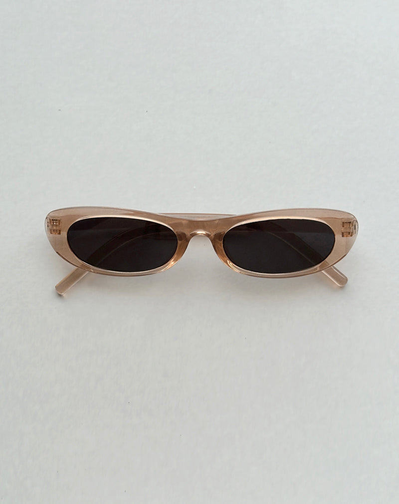 Image of Cinida Rechteckige Sonnenbrille in Opaque Rose