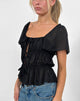 Bild von Cintan Tie Front Top in Schwarz