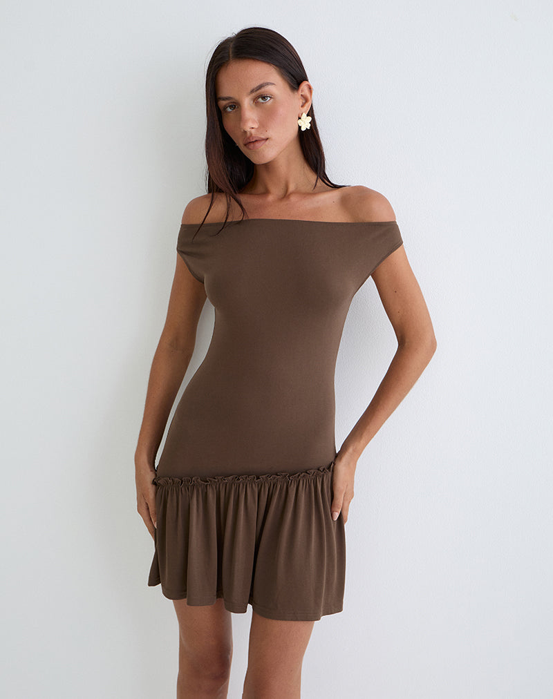 Image von Ciro Minikleid in Schokolade