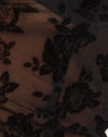 Mesh Schwarz Romantische Rose Flock