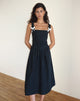 Image of Clesiel Midikleid in Steppschuh mit weißen Schleifen