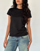 Image of Clio Baggy Tee aus schwarzem Tissue-Jersey