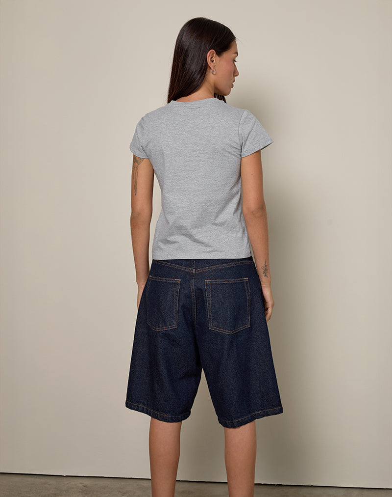 Bild von Clio Baggy Tee in Grau meliert