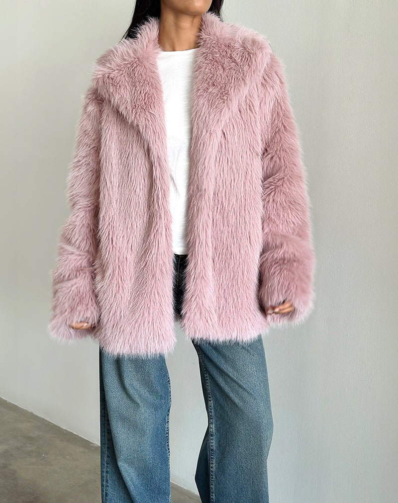 Bild von Lupita Jacke aus Kunstpelz Dusty Pink