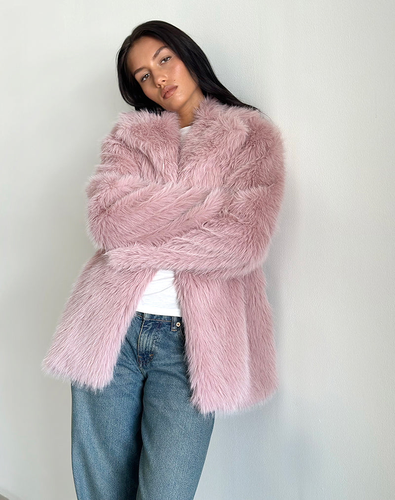 Bild von Lupita Jacke aus Kunstpelz Dusty Pink