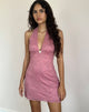 Image of Codami Mini-Kleid mit Neckholder aus Spitze Dusty Rose